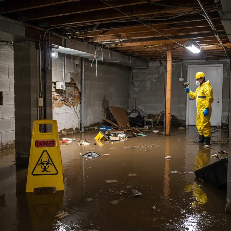 Flooded Basement Electrical Hazard in Skagit County, WA Property